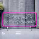 Will You Be My Girlfriend Neon Signs for Valentines Day Decorations, Dimmable Switch Led Light Up Letters Sign for Party, Engagement, Bedroom, Living Room, INSNEnN, 15.4 * 6.9 Inches