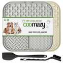 Coomazy Lick Mat for Dog and Cat, Slow Feeder & Non-Slip Design, Boredom and Anxiety Reducer, Suitable for Food, Treats, Yogurt, Peanut Butter and Liver Paste, Non-Toxic, 2-Packs