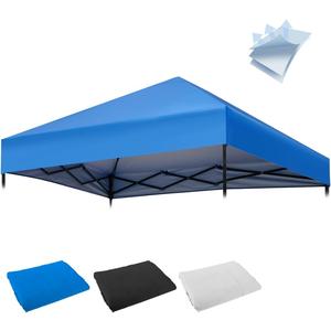 10×10FT Canopy Tent Replacement Top, Instant Pop Up Canopy Straight Leg Replacement Cover for Outdoor Garden Picnic, Camping(Blue, 10x10FT)