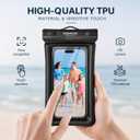 NEPHI IPX8 Floating Waterproof Phone Pouch 2 Pack-Up to 8.0"Floating Phone Case for iPhone Andriod, Dry Bags for Vacation Beach Pool Kayak Cruise Travel Essentials (Black White 2 Pack)