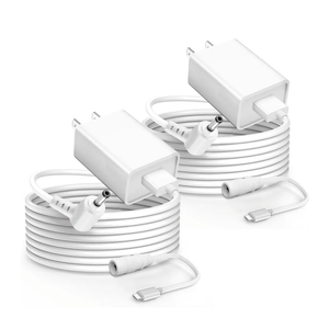 JMDDS 2-Pack Power Adapter Charger Cable Compatible with Ring Stick Up Cam Battery/Plug-in 3rd Gen/2nd Gen & Ring Pan Tilt Stick Up Camera, Indoor/Outdoor Weatherproof Power Cord (4m/13.2ft)