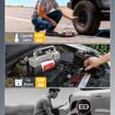 GSPSCN 6X Faster Inflation Tire Inflator Heavy Duty Double Cylinders with Portable Bag- Car Accessories Metal 12V Air Compressor Pump 150PSI with Adapter for Car, Truck, SUV Tires, Dinghy, Air Bed