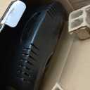 Comfort Zone Space Heaters for Indoor Use, Portable Electric Heater, Adjustable Thermostat, Infrared Heat, Quartz Tower Space Heater with 2 Heat Settings, Bedroom Heater, Black