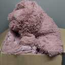 Smoofy Fluffy Full Size Comforter Set, Faux Fur Comforter Set, Luxury Fuzzy Bedding Set, Soft Shaggy Full Bed Set for All Season, 3 Pieces - 1 Comforter & 2 Pillowcases, Violet Pink