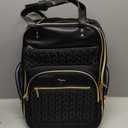 Rolling Backpack for Women with Wheels, Rolling Laptop Backpack, Carry On Travel Backpack with Wheels, Underseat Personal Item, 15.6 Inch Work Business Backpack on Wheels, Black