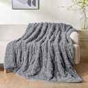 Uttermara Weighted Blanket for Adults Twin Size 12lbs 48x72 inches, Dual Sided Soft Jacquard Sherpa Weighted Blankets, Thick Heavy Blanket for Sleeping and Calming, Grey