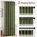 MIULEE Faux Linen Curtains 84 Inch Length 2 Panels Natural Olive Green Semi Sheer Curtain with Back Tab Rod Pocket, Light Filtering Window Privacy Burlap Drapes for Living Room Bedroom 42W x 84L