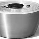 OXO STEEL SALAD SPINNER PUSH SPINNER RUBBER BASE