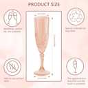 Plastic Champagne Flutes 7oz, Reusable Drinking Glasses Cups Goblets Shatterproof Unbreakable, for Wedding Party Mimosa Bar (24, Rose Gold)
