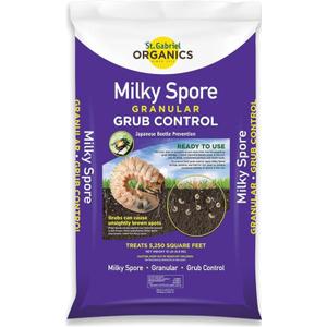St. Gabriel Organics - 15 Pound Milky Spore Granular Natural Japanese Beetle Grub Control and Repellent for Lawn and Garden Care (15 LB Bag)