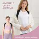 Alsoay Posture Corrector for Women and Men, Adjustable Upper Back Brace for Clavicle Support, Back Straightener Providing Pain Relief from Neck, Back, and Shoulder