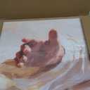 Framed Jesus Canvas Wall Art, Christian The Hand of God Wall Decor Painting, Religion Bible Pictures Posters Prints for Church Prayer Room Living Room Home Decor 12X16 In