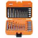19 Piece Screw Extractor and Left Hand Drill Bits Set, Easy Out Screw Extractor Set with HSS Steel Reverse Drill Bit for Removing Stripped Damaged Broken Screw,Bolts,Nuts