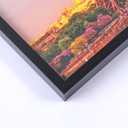upsimples 5x7 Picture Frame Set of 3, Made of High Definition Glass for 5 x 7 Black Frames, Wall and Tabletop Display Thin Border Photo Frame for Home Dcor