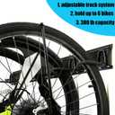 Ultrawall Stainless Steel Bike Storage Rack,6 Bike Storage Hanger Wall Mount for Home & Garage Holds Up to 300lbs, Black