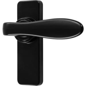 Ideal Security in-Swinging Storm Door Handle Set  for Inward-Opening Storm & Screen Doors ONLY  Surface Mount, Locking Inside Latch, Black