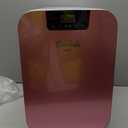 Cooluli 20L Mini Fridge For Bedroom - Car, Office Desk & College Dorm Room - Glass Front & Digital Temperature Control - Small 12v Refrigerator for Food, Drinks, Skincare, Beauty & Breast Milk (Pink) (21.1 Quarts)