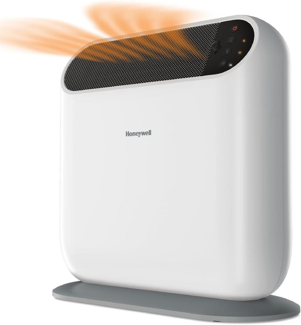 Honeywell ThermaWave 6 Ceramic Technology Space Heater, White  Ceramic Heater with Programmable Thermostat