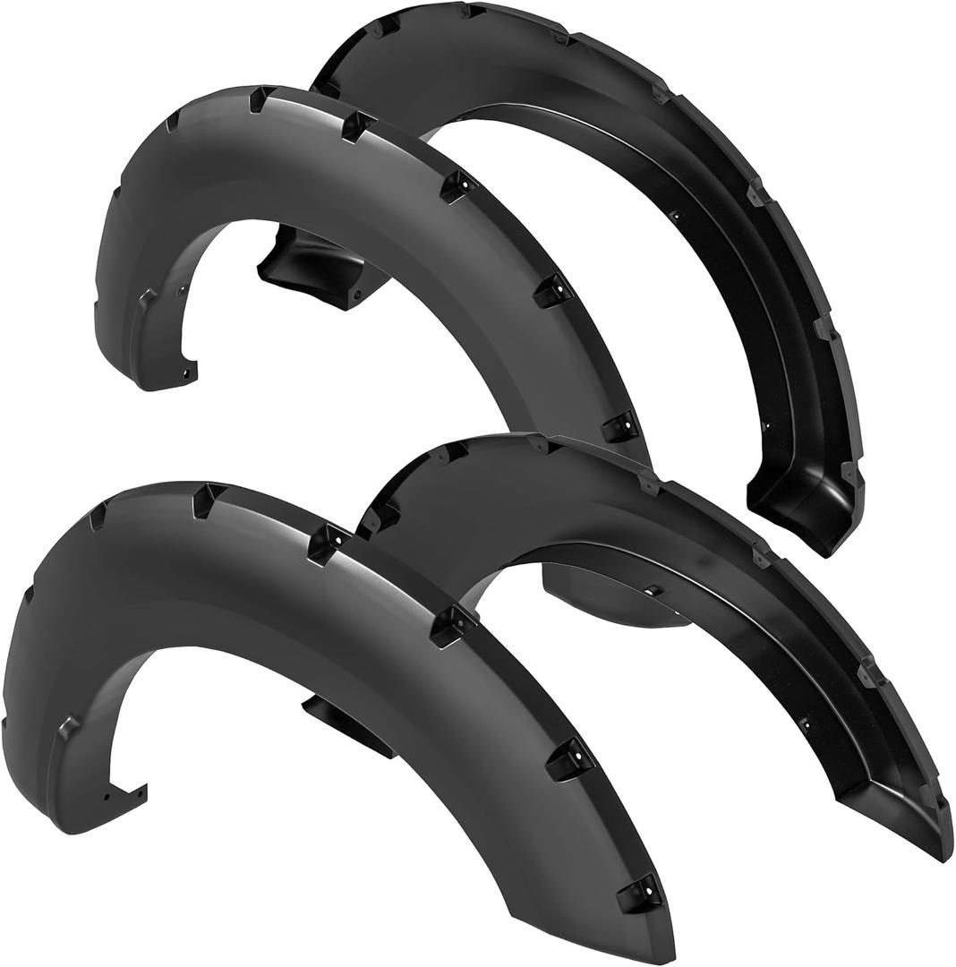 YITAMOTOR Fender Flares Compatible with 2017-2022 Ford F250 F350 Super Duty, Smooth Pocket-Rivet Truck Wheel Well Flares, 4PCS