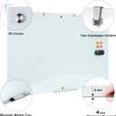 Large Glass Dry Erase Board, 72 x 48 Inches Magnetic Glass Whiteboard for Wall, 6' x 4' Frameless Board for Office, Home, School