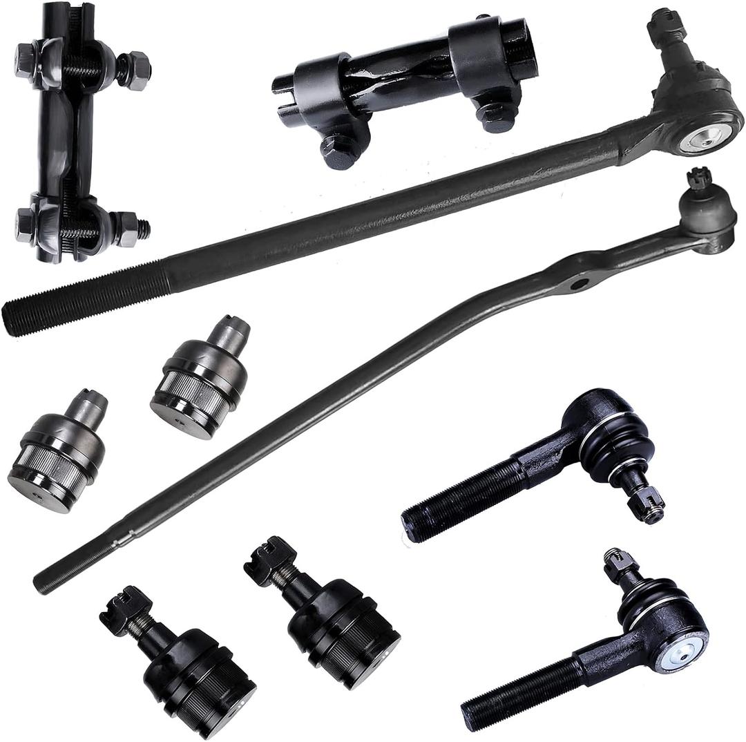 10PC Front Upper Lower Ball Joint + Front Inner to Connecting Tie Rod + Outer Tie Rod + Tie Rod Sleeves Kit for Ford Ranger 92-97 RWD, Suspension Kits Fit for Mazda B2300/B3000/B4000 94-97 RWD