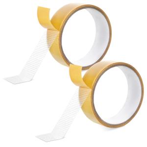 2 Roll Heavy Duty Double Sided Tape, 1In x 16.5FT Double Sided Fabric Tape, Multifunctional Clear Tape for Clothes Carpets Art Crafts, High Stickness