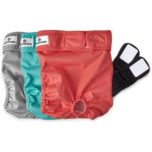 Pet Parents Washable Dog Diapers (3pack) + Extendrs of Durable Doggie Diapers, Premium Dog Diapers Female (X-Small, Southern Belle)