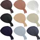 Women Under Scarf Hat Hijab Cap Islamic Hijab Undercap Hijab Bonnet Cap Muslim Inner Beanies Hat Underscarf Turban (One Size, 9 Pieces Mixed Colors)
