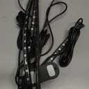 Nilight 4PCS USB Interior Car Lights 48 LEDs RGB LED Strips Lights with App Control Music Sound Active Mode Under Dash Footwell Ambient Lights 2 Line Design for Car Truck ATV UTV