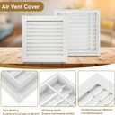 PATIKIL 14" x 14" Aluminum Return Grille, Air Supply Vent Cover Linear Bar Ventilation Grille for Sidewall Wall Ceiling HVAC System, Outer Size: 15.7" x 15.7", White