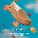 Fireside by Dearfoams, Melbourne Genuine Shearling Moccasin Slipper (10) Chestnut