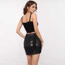 Womens Mini Wrap Skirt | Sparkling Sequin Bow Knot Boho High Waisted Skirts Skort Dress for Party Concert Trendy (XL)