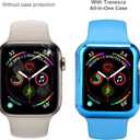 2 x 8 Pack 41mm Case with Built-in HD Clear Ultra-Thin TPU Screen Protector Cover Compatible with Apple Watch Series 9, 8, 7 (Clear+Black+Gold+Rose Gold+Red+Blue+Green+Silver)