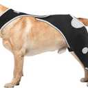 Rear Left Leg Dog Surgery Recovery Suits, Pet Sleeves for Dogs to Stop Licking, Reflective Material Dog Leg Sleeve Cone Collar Alternative for Small Dog (XS)