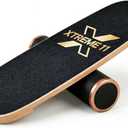 Wooden Balance Board Trainer for Adults Core Strength & Stability Trainer for Surf, Skateboard & Snowboard Training Non-Slip Balance Board for Home Gym Fitness
