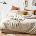 ETDIFFE Beige Comforter Set King Size, 3 Piece Soft Light Khaki Modern Bedding Set, Lightweight All Season Microfiber Down Alternative Bed Comforter with 2 Pillow Shams for Women Men