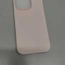 ORNARTO Compatible with iPhone 16 Pro Case 6.3", Slim Liquid Silicone 3 Layers Soft Gel Rubber Shockproof Protective Cover with Anti-Scratch Microfiber Lining-Chalk Pink