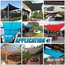 Amgo 12' x 18' Red Rectangle Square Sun Shade Sail Canopy Awning Fabric Mesh AGSLR, 95% UV Blockage, Water & Air Permeable, 200GSM Heavy Duty Commercial and Residential