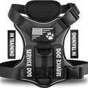 Demigreat Service Dog Harness, Reflective Dog Vest Harness with 5 PCS Patches, Adjustable Soft Oxford Pet Harness, Inner Layer Mesh, Easy to Control for Dogs, L