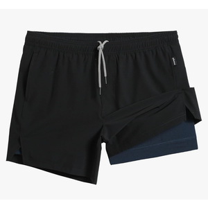 maamgic Mens 5" Gym Running Shorts for Men 2 in 1 Quick Dry Workout Athletic Shorts Size M