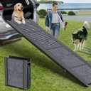 Dog Ramp for Car 71" Extra Long & 17.2" Wide Folding Dog Ramps for Large Dogs with Non-Slip Rug Surface Portable Dog Car Ramp for SUV Car & Truck, Outdoor Dog Ramp Up to 270 LBS