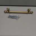Amerdeco 10 Pack Brushed Brass Cabinet Pulls 5 Inch(128mm) Hole Center Cabinet Hardware Gold Kitchen Cabinet Handles for Bathroom Drawer Pulls Dresser Pulls ZH0014...