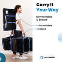 Clothing Storage Bags with Zipper - 4 Pack of Heavy Duty Moving Bags Extra Large - Dorm Storage Moving Tote Bag - Packing Bags for Moving Dorm Room Essentials, Pillows, Bedding & Blankets