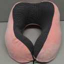 TALLGO Travel Pillow, Best Memory Foam Neck Pillow Head Support Soft Pillow for Sleeping Rest, Airplane Car & Home Use (Pink)