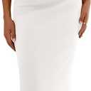 PRETTYGARDEN Women's 2026 Summer Formal Maxi Dresses Sleeveless One Shoulder Bodycon Ruched Mesh Wedding Guest Cocktail Dress (White, M)
