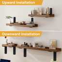 12 Pack - L 12" x H 8" x W1.5, 5mm Thick Black L Shelf Bracket, Iron Shelf Brackets, Metal Shelf Brackets, Floating Shelf, Shelf Supports with Screws