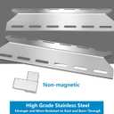 5 PC Heat Shield Tent Plate 17 5/16" Grill Replacement Parts for Charmglow 720-0234, BBQ Repair Kits for Nexgrill 720-0033 720-0234 720-0289 Gas Grill Models, Stainless Steel BBQ Burner Cover