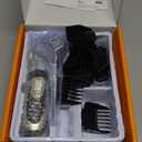 Oneisall Dog Clipper Low Noise, Dog Grooming Kit with Rechargeable, Pet Shaver Cordless Electric Quiet Hair Clipper Set for Dogs Cats Pets,Gold