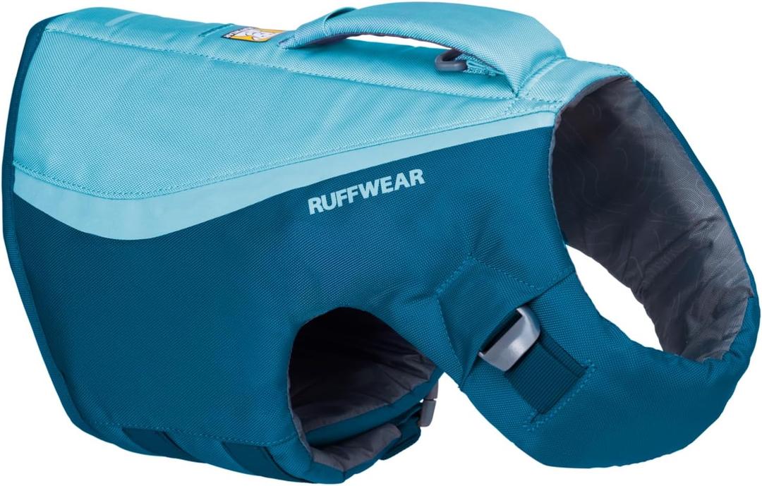 Ruffwear, Float Coat Dog Life Jacket, Premium Buoyancy Swim Vest with Lift Handle, Secure Fit & Reflective Trim, Adjustable Flotation for Swimming, Boating, & Outdoor Adventures, Deep Blue, X-Large
