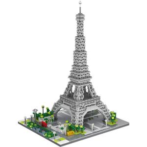 dOvOb Architecture Eiffel Tower Micro Blocks Set, 3369 Pieces Mini Bricks 3D Puzzle Toy, Gift for Adults and Kids